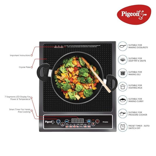 Pigeon by Stovekraft Copper Coil Rapido Cute Induction Cooktop (Black)