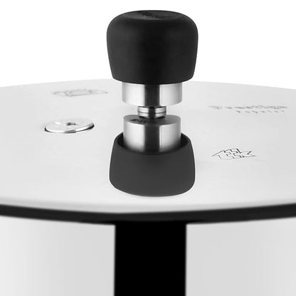 Prestige 7.5 Litres Popular Outer Lid Aluminium Pressure Cooker |Metallic Safety Plug | Gasket Release System | Silver |5 years warranty