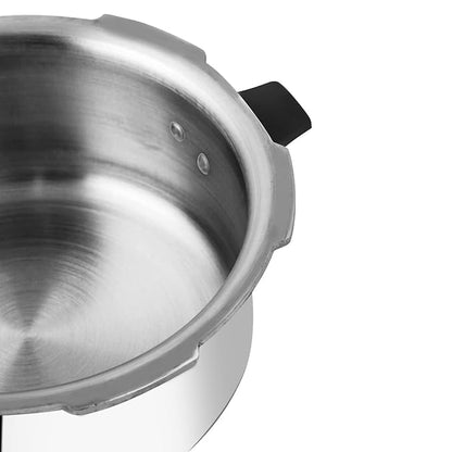 Prestige 7.5 Litres Popular Outer Lid Aluminium Pressure Cooker |Metallic Safety Plug | Gasket Release System | Silver |5 years warranty