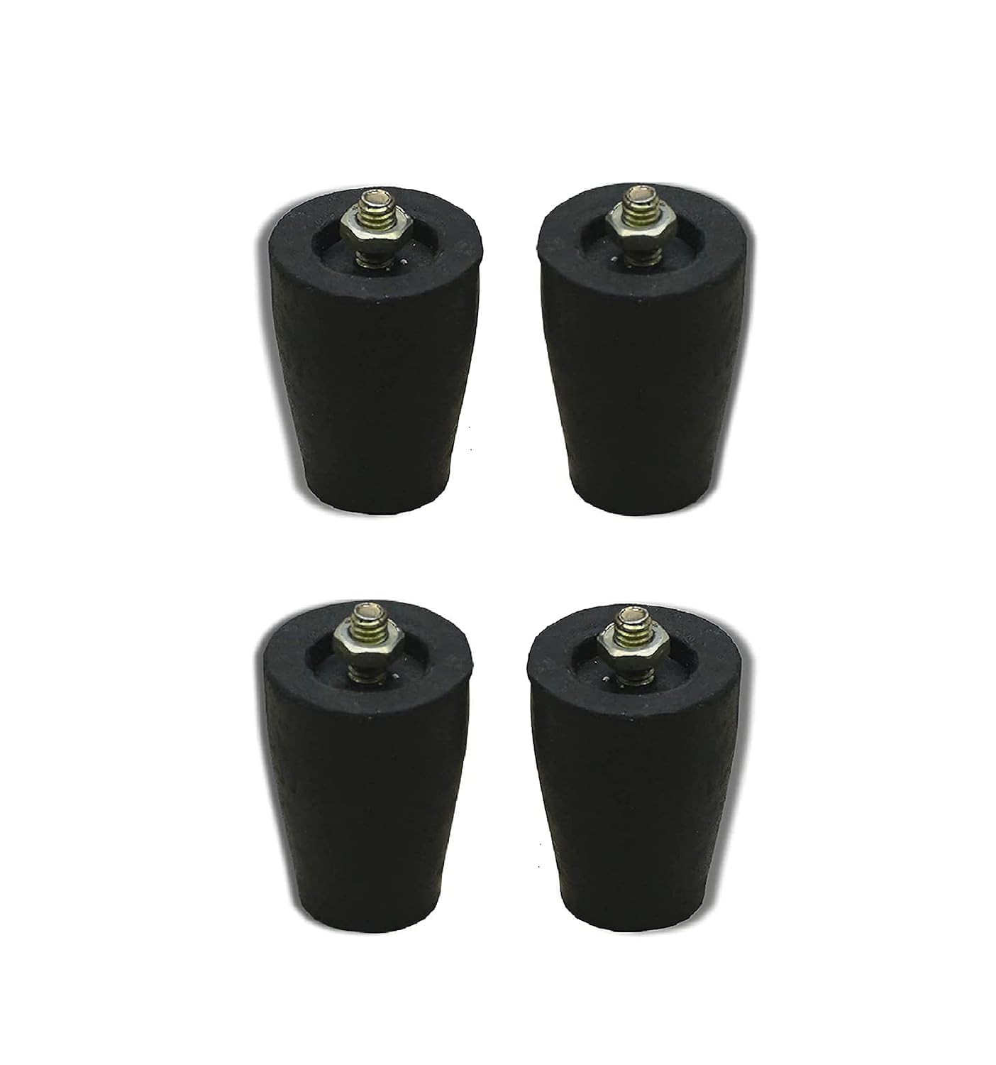 ubber L.P.G Gas Stove Legs with Inner Stainless Steel Nut - Bolt (Black) - Set of 4 Pieces