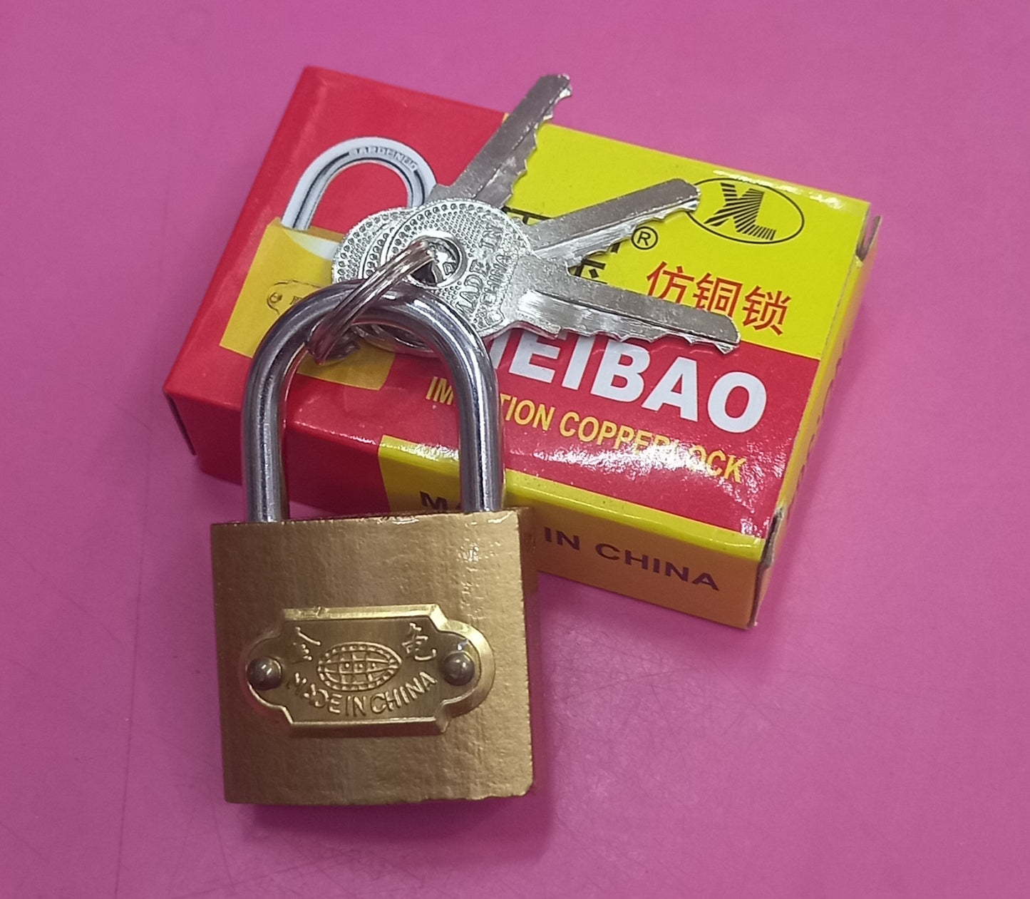 China pad locks from 20mm to 62mm size -2/3 spare keys